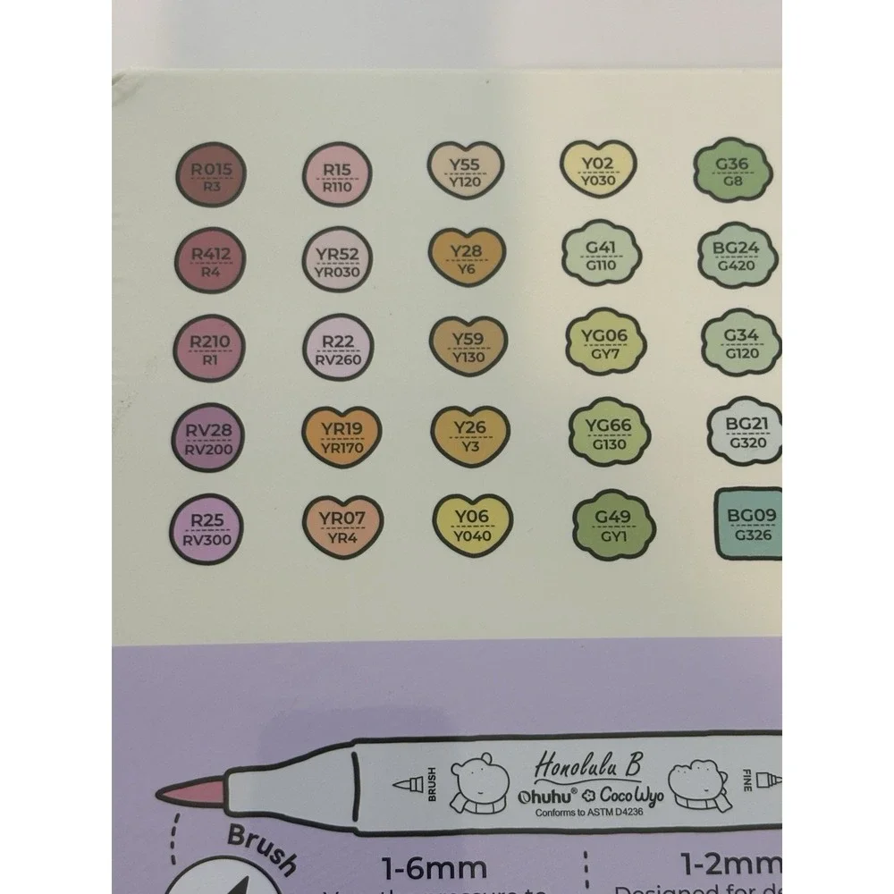Ohuhu x Coco Wyo Cozy Mood Coloring Kit Honolulu B 48 Colors Alcohol Markers NEW